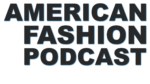 black and white American Fashion Podcast logo (2018 version)
